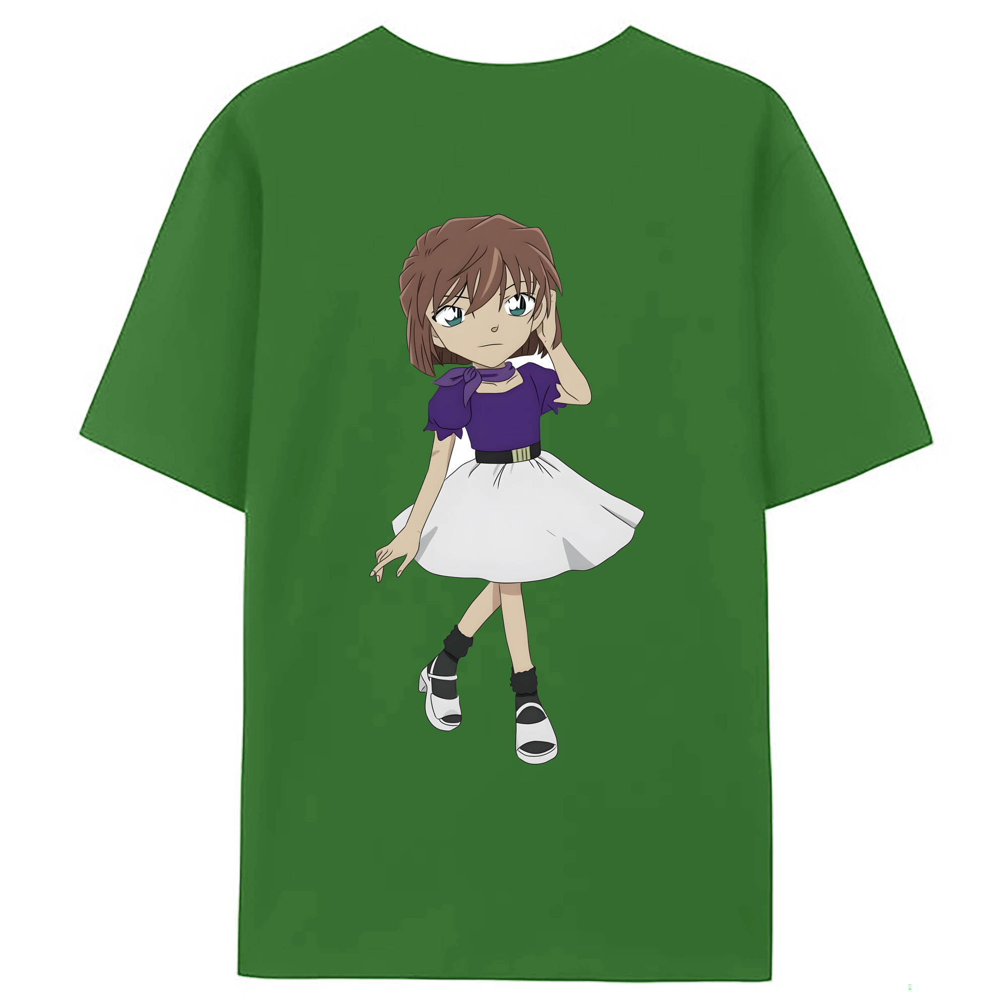 （画像用） 名探偵コナン 灰原 哀 はいばら あい Detective Conan Anita Hailey、Vi Graythorn Haibara Ai レディース半袖Tシャツ(バックプリント)